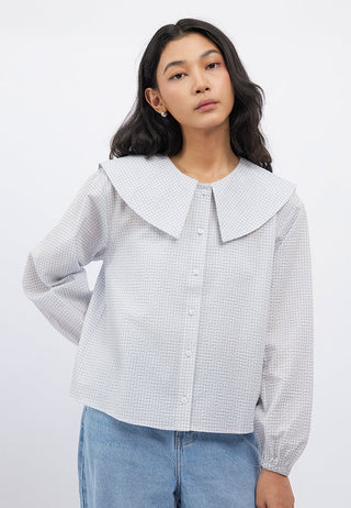 Peterpan Collar Long Sleeve Blouse