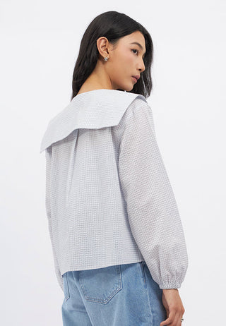 Peterpan Collar Long Sleeve Blouse