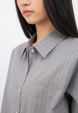Oversized Long Sleeve Stripe Shirt