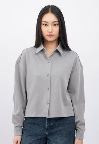 Button Up Long Sleeve Knit Shirt