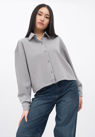 Button Up Long Sleeve Knit Shirt