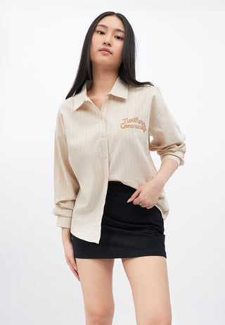 Oversized Long Sleeve Stripe Shirt