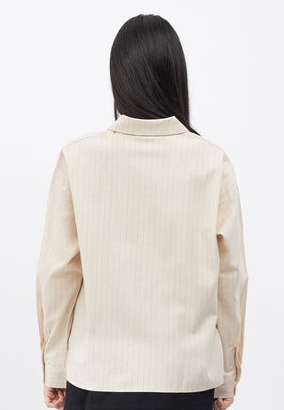 Oversized Long Sleeve Stripe Shirt