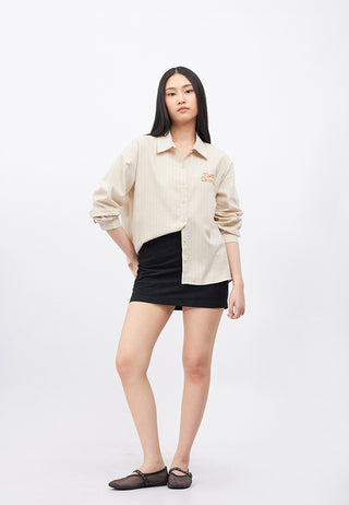 Oversized Long Sleeve Stripe Shirt