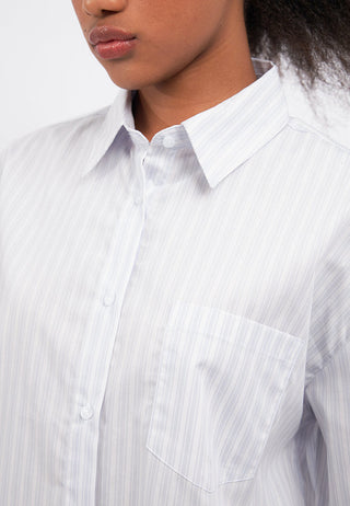 Oversized Long Sleeve Stripes Shirt