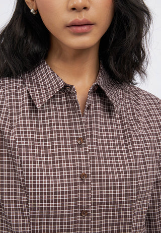 Fitted Long Sleeve Checks Shirt