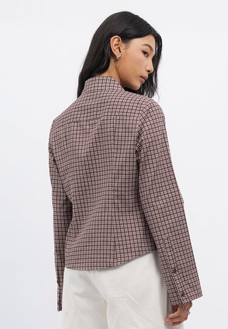Fitted Long Sleeve Checks Shirt