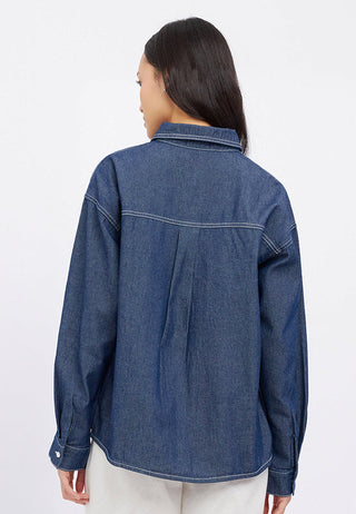 Oversized Long Sleeve Denim Shirt