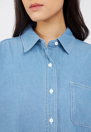 Oversized Long Sleeve Denim Shirt