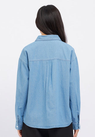 Oversized Long Sleeve Denim Shirt