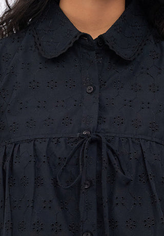 Short Sleeve Blouse with Tie Details