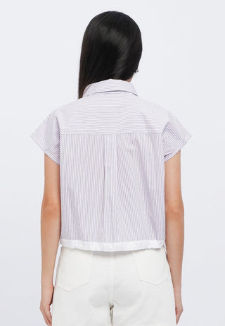 Boxy Drawstring Hem Shirt
