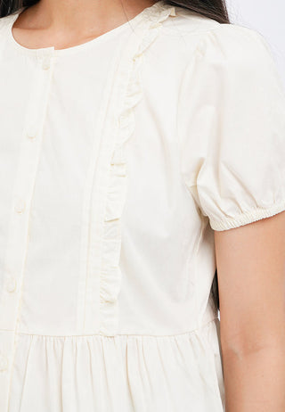 Short Sleeve Peplum Blouse