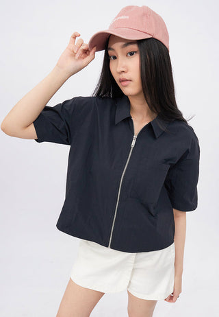 Zip Up Short Sleeve Shirt