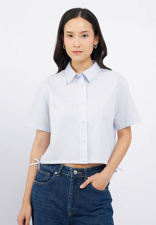 Boxy Drawstring Hem Shirt