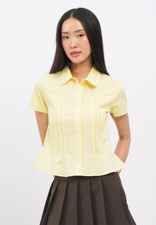 Short Sleeve Peplum Blouse