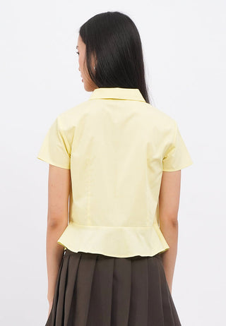Short Sleeve Peplum Blouse