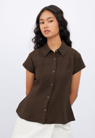 Short Sleeve Textured Blouse