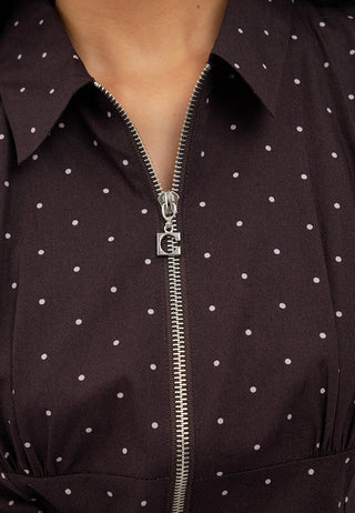 Zip Up Short Sleeve Fitted Shirt