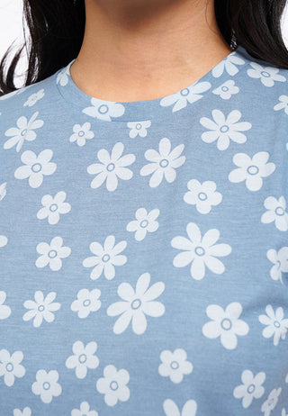 Full Print Short Sleeve Crop T-Shirt