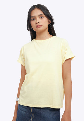 Loose T-Shirt with Roll Up Sleeve