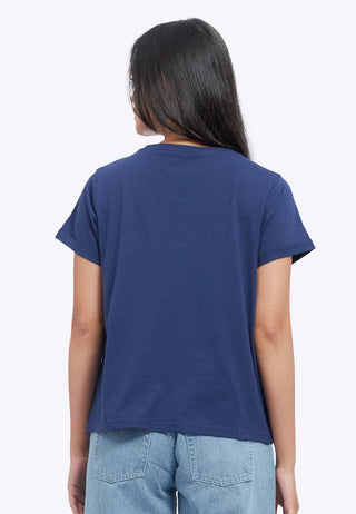 Loose T-Shirt with Roll Up Sleeve