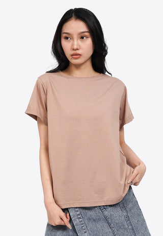 Rolled Up Sleeve Loose T-Shirt