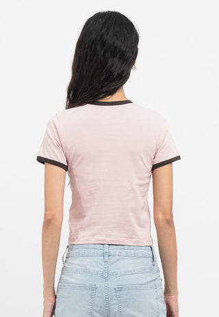 Short Sleeve Contrast Lining T-Shirt