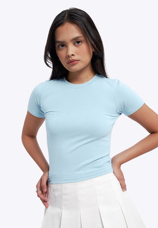 Short Sleeve Basic Fitted T-Shirt