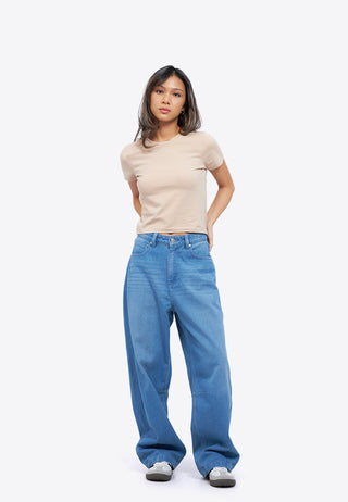 Short Sleeve Fitted Crop T-Shirt