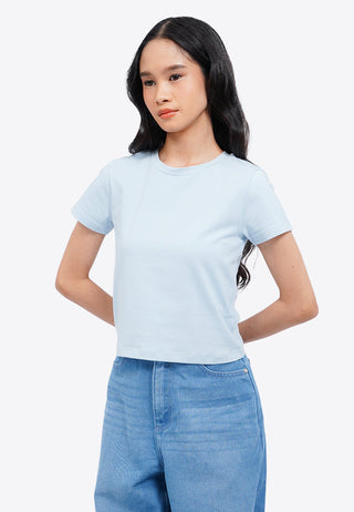 Short Sleeve Fitted Crop T-Shirt