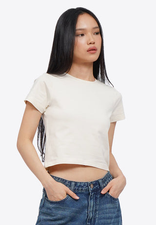 Short Sleeve Fitted Crop T-Shirt