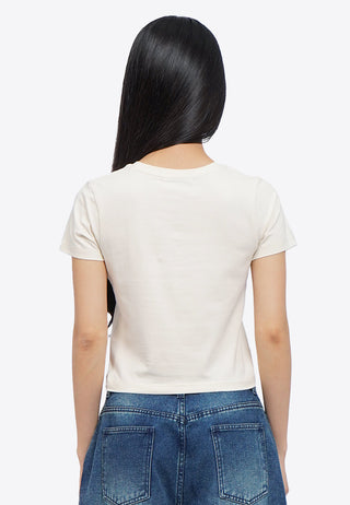 Short Sleeve Fitted Crop T-Shirt