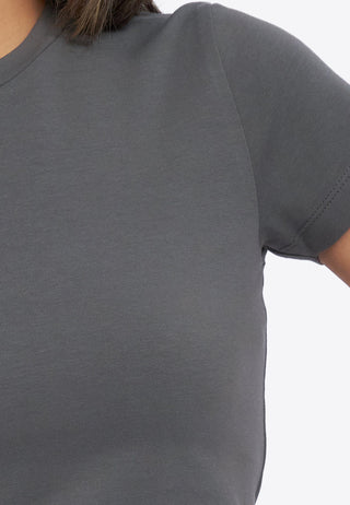 Short Sleeve Fitted Crop T-Shirt