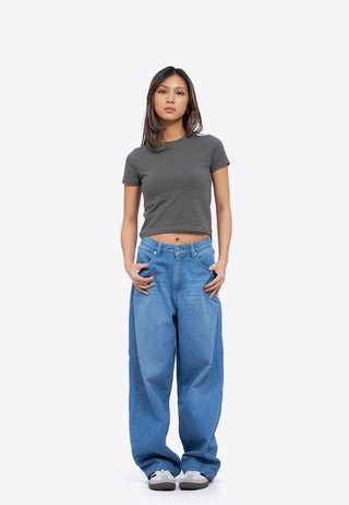 Short Sleeve Fitted Crop T-Shirt