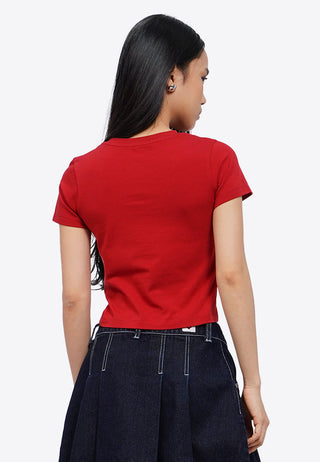 Short Sleeve Fitted Crop T-Shirt