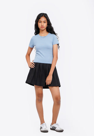 Basic Fitted Crop T-Shirt