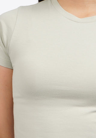 Short Sleeve Fitted Crop T-Shirt