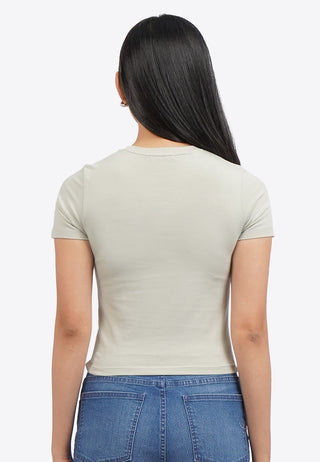 Short Sleeve Fitted Crop T-Shirt