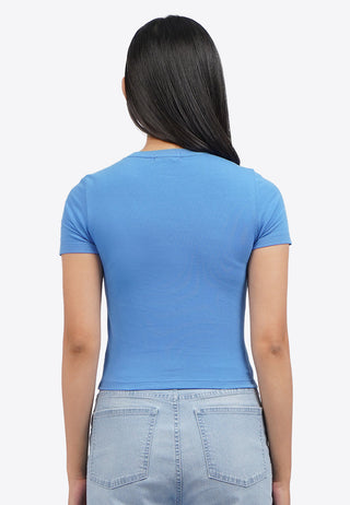 Short Sleeve Fitted Crop T-Shirt