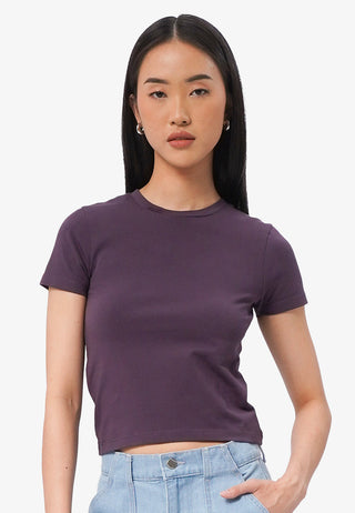 Short Sleeve Fitted Crop T-Shirt