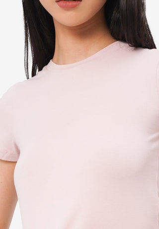 Short Sleeve Fitted Crop T-Shirt