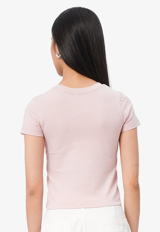 Short Sleeve Fitted Crop T-Shirt