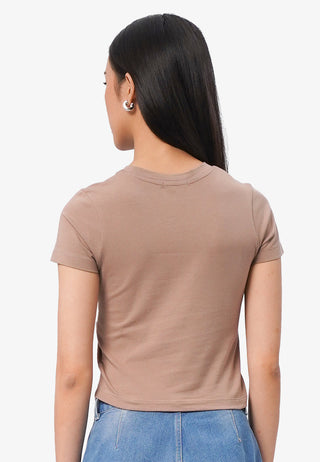 Short Sleeve Fitted Crop T-Shirt