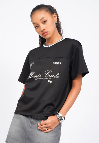 Oversized V-Neck Graphic T-Shirt