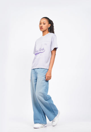 Oversized V-Neck Graphic T-Shirt