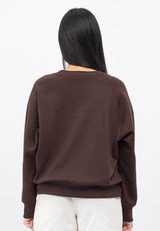 Oversized V-Neck Raglan Sweatshirt