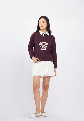 Contrast Collar Sweatshirt