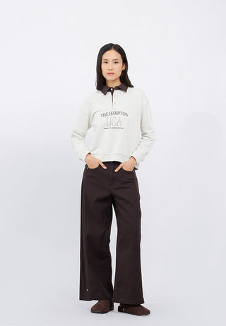 Contrast Collar Sweatshirt