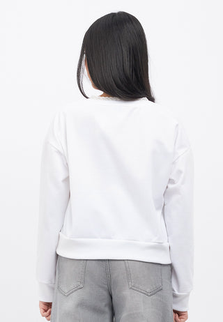 Oversized Lace Details Sweatshirt